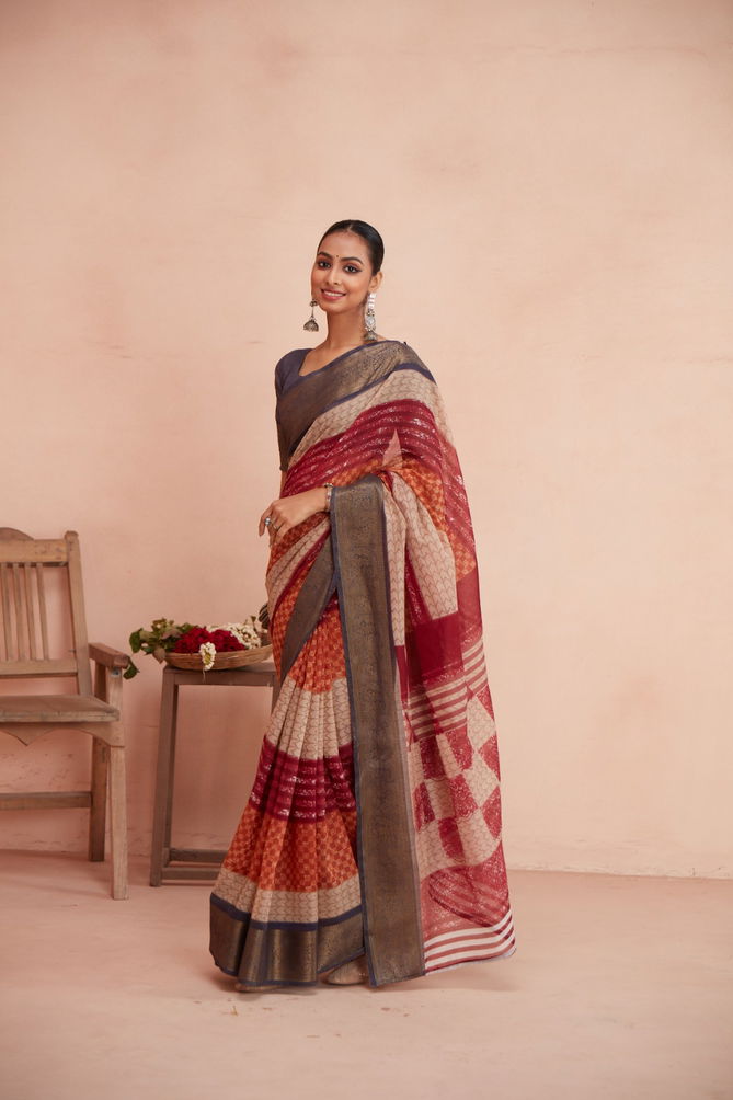 Sr Meera Queen Chanderi Saree Catalog